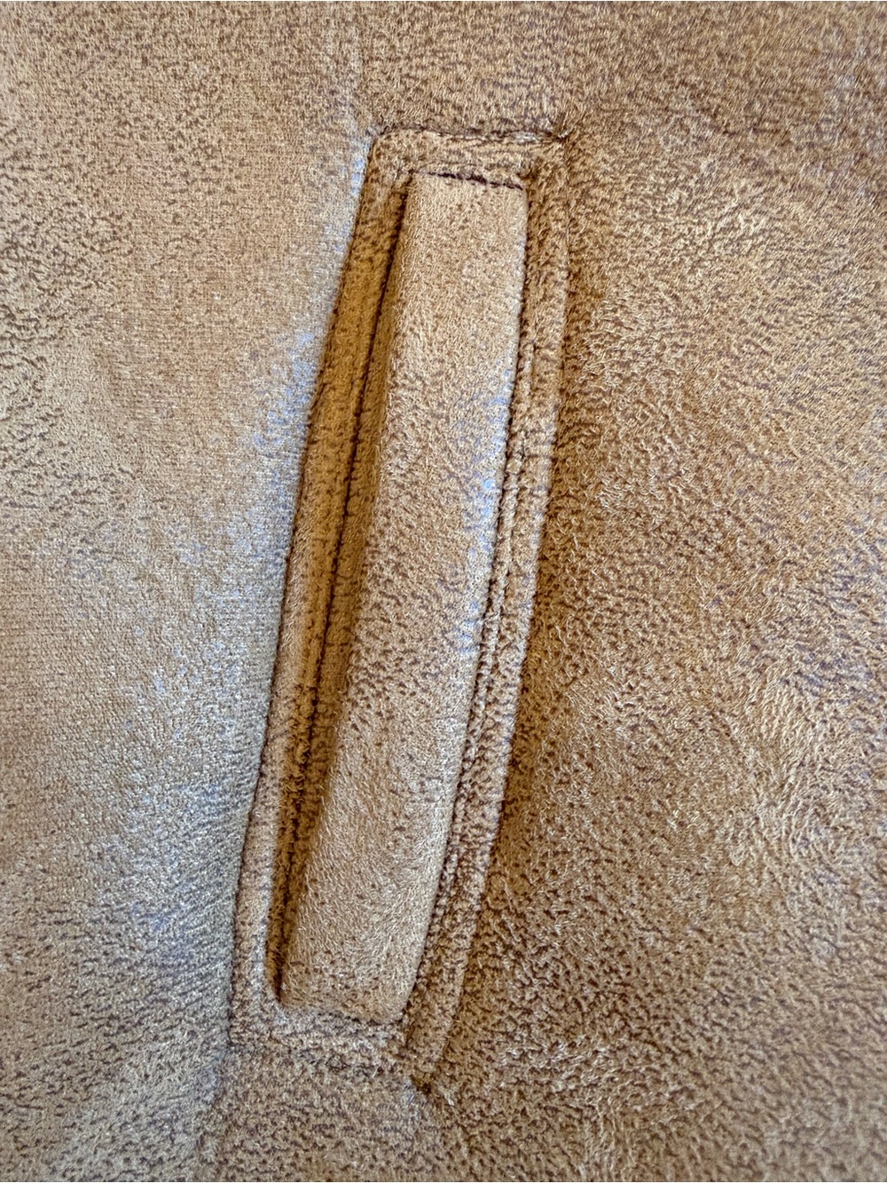 Mango MNG Suede Cropped Aviator Jacket Shearling Collar Large - Picture 8 of 15